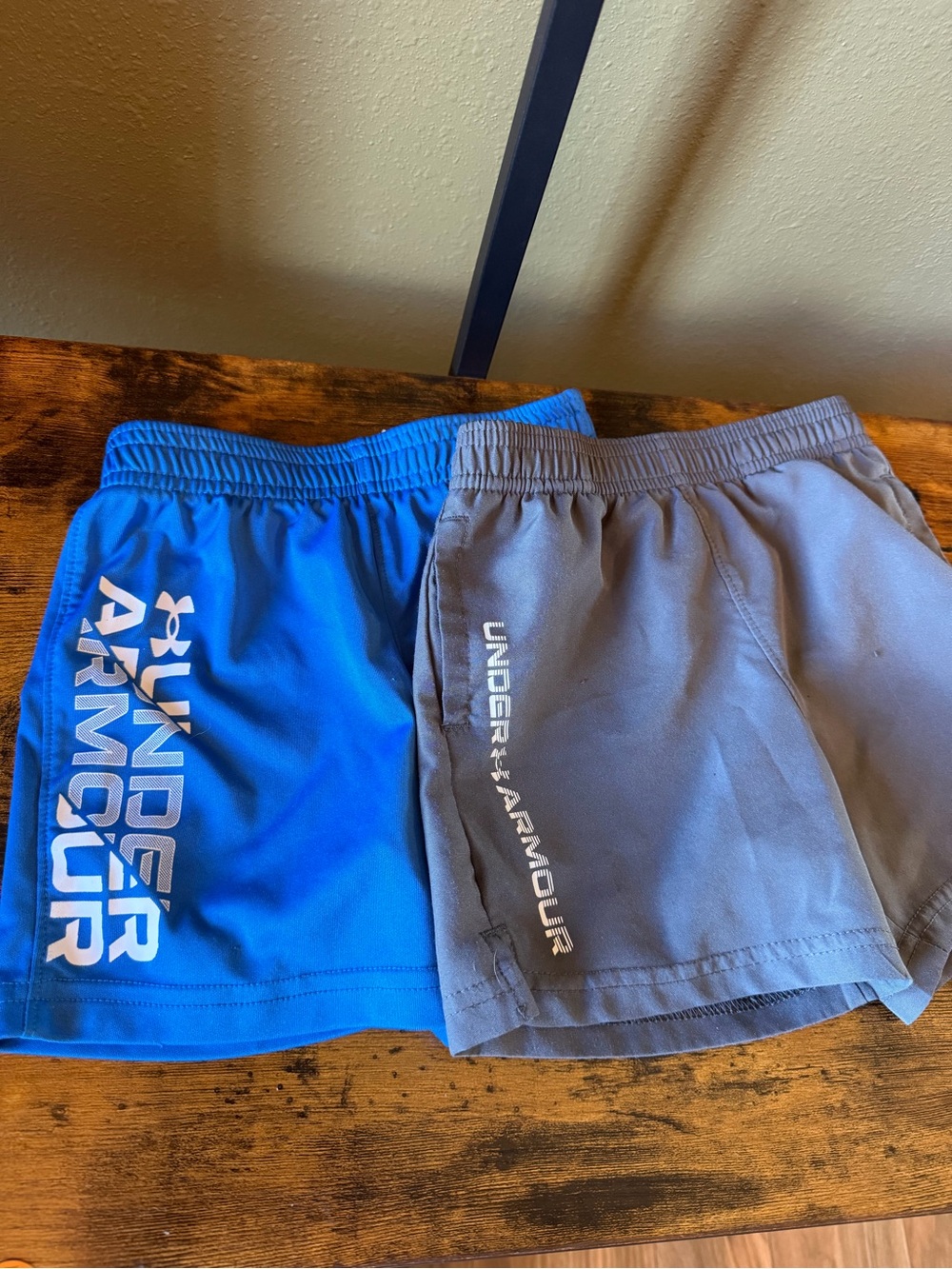 Under Armour Boys' Athletic Shorts Set of 2 - Royal Blue and Gray. 2T